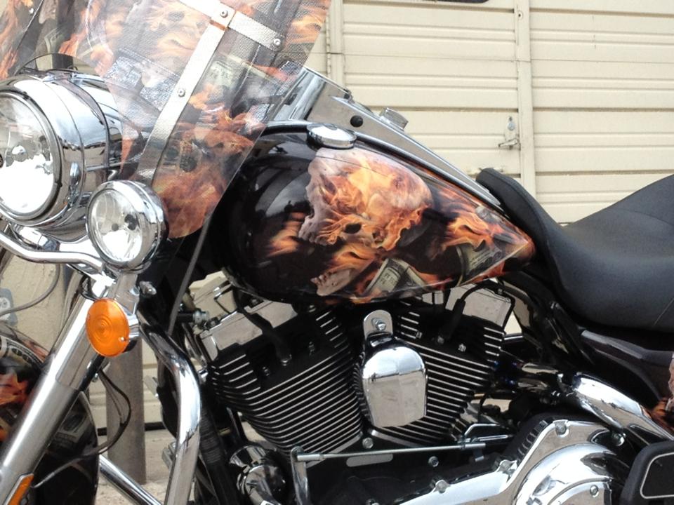 flame motorcycle wrap