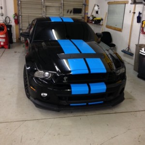 custom wrap blue stripes